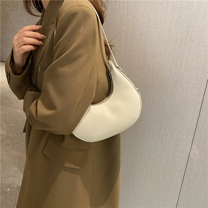 Underarm Bag - One Shoulder French Niche Crescent Shape Handbag for Women