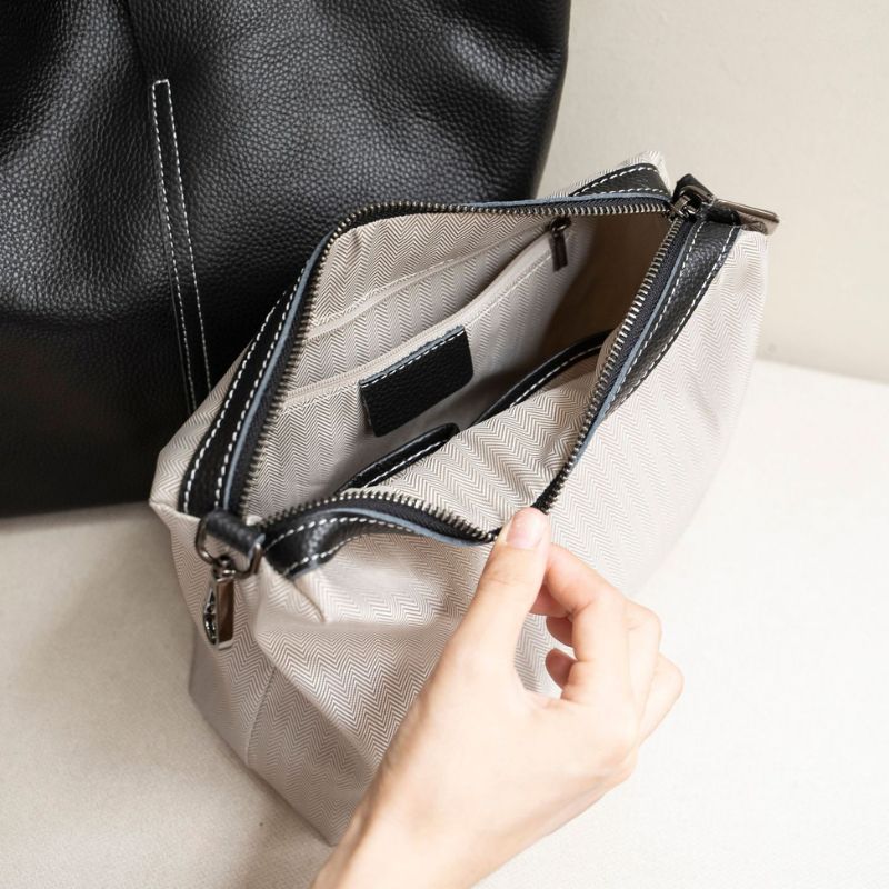 Real Leather Shopper Tote Bag