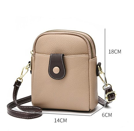 Cowhide Leather Shoulder Diagonal Bag