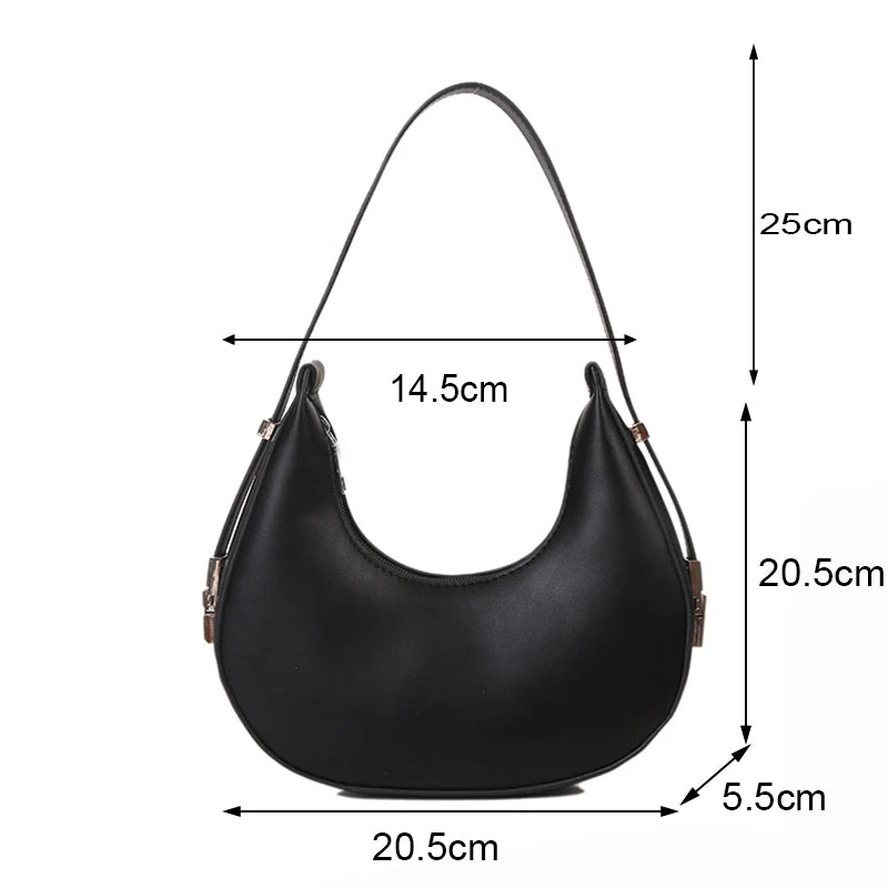 Underarm Bag - One Shoulder French Niche Crescent Shape Handbag for Women