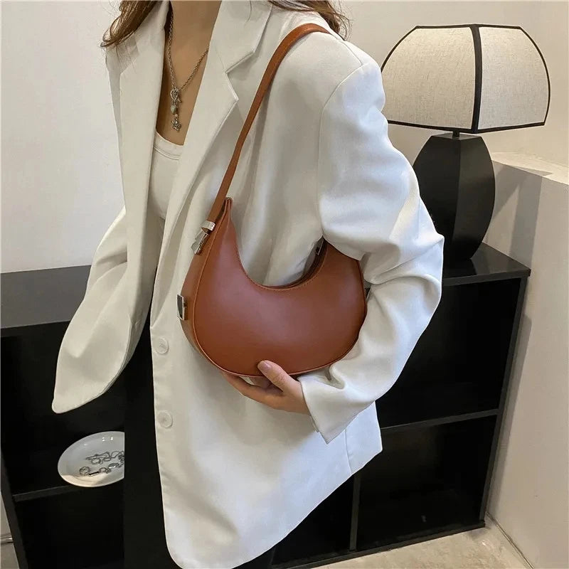 Underarm Bag - One Shoulder French Niche Crescent Shape Handbag for Women