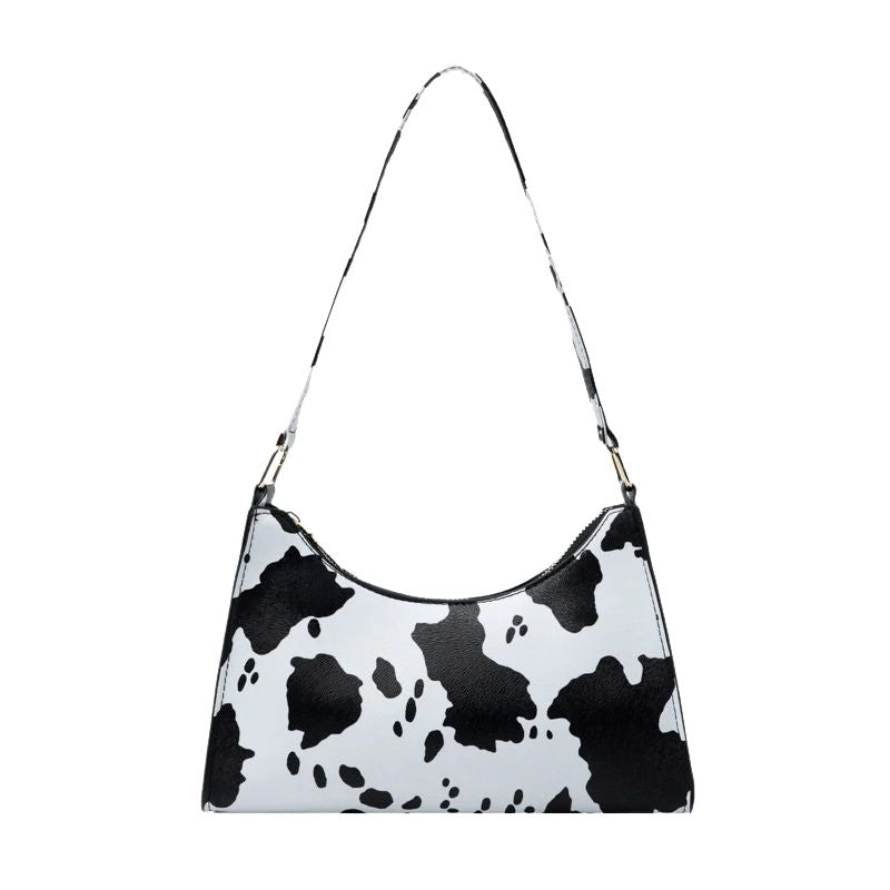 Underarm Handbag PU Leather Leopard Print Armpit Purse