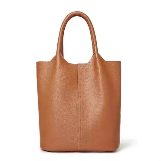 Real Leather Shopper Tote Bag