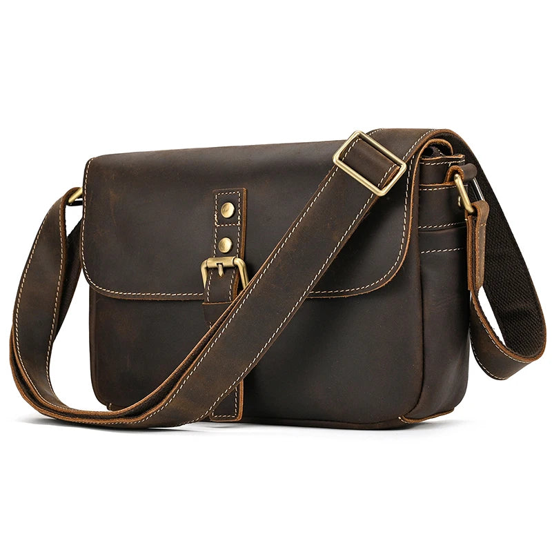 Genuine Leather Male Female Crossbody Bag