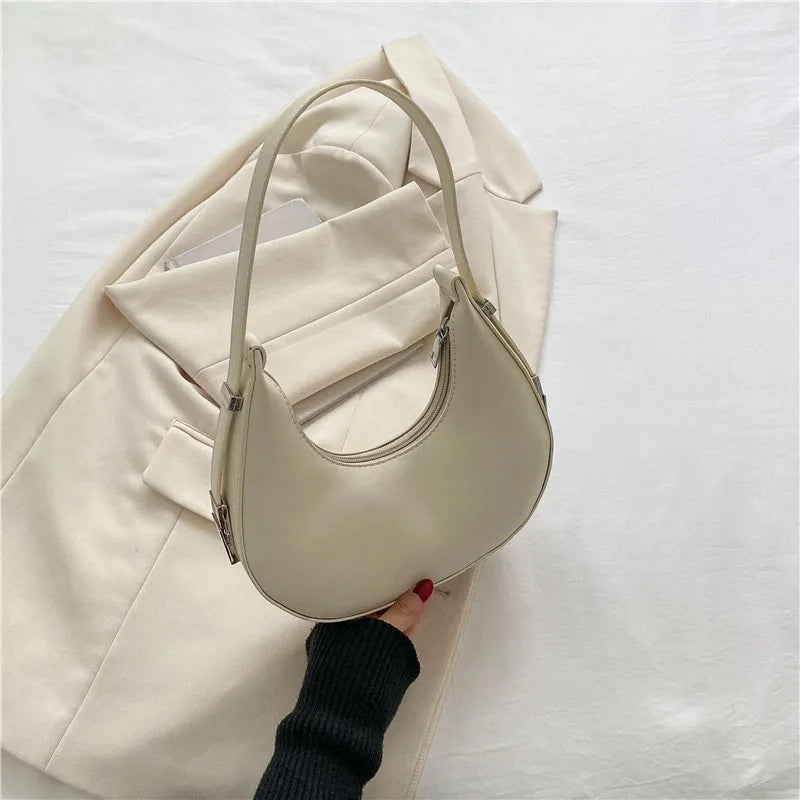 Underarm Bag - One Shoulder French Niche Crescent Shape Handbag for Women