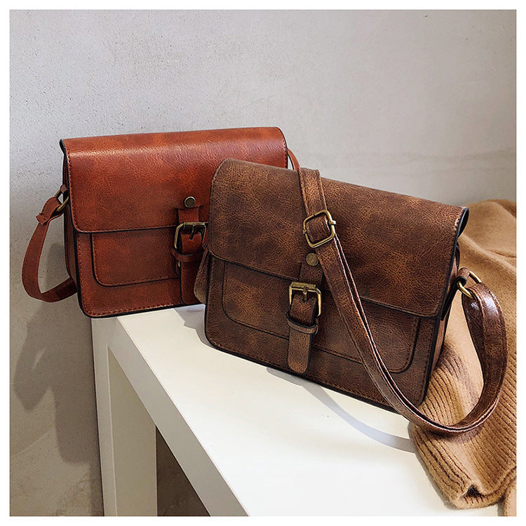 Casual simple retro natural soft Genuine leather lady messenger bag fashion  luxury everyday lady street shoulder bag