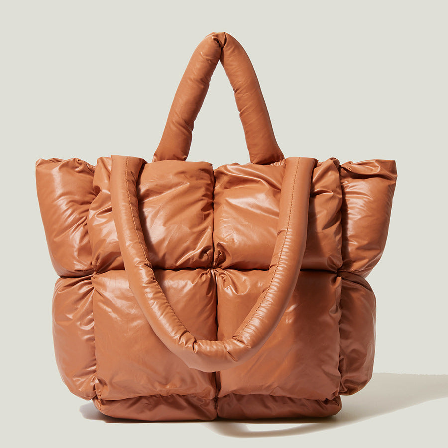 Large Tote Padded Luxury Nylon Crossbody Bag