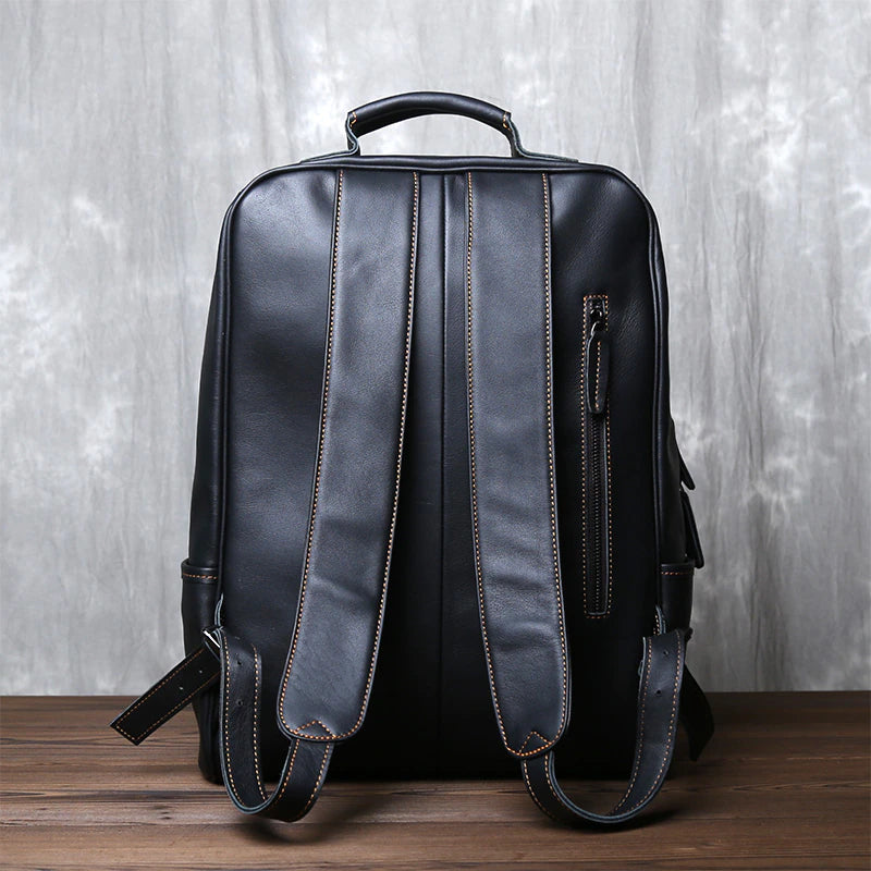 Top Layer Genuine Cow Leather Backpack Travel Backpack