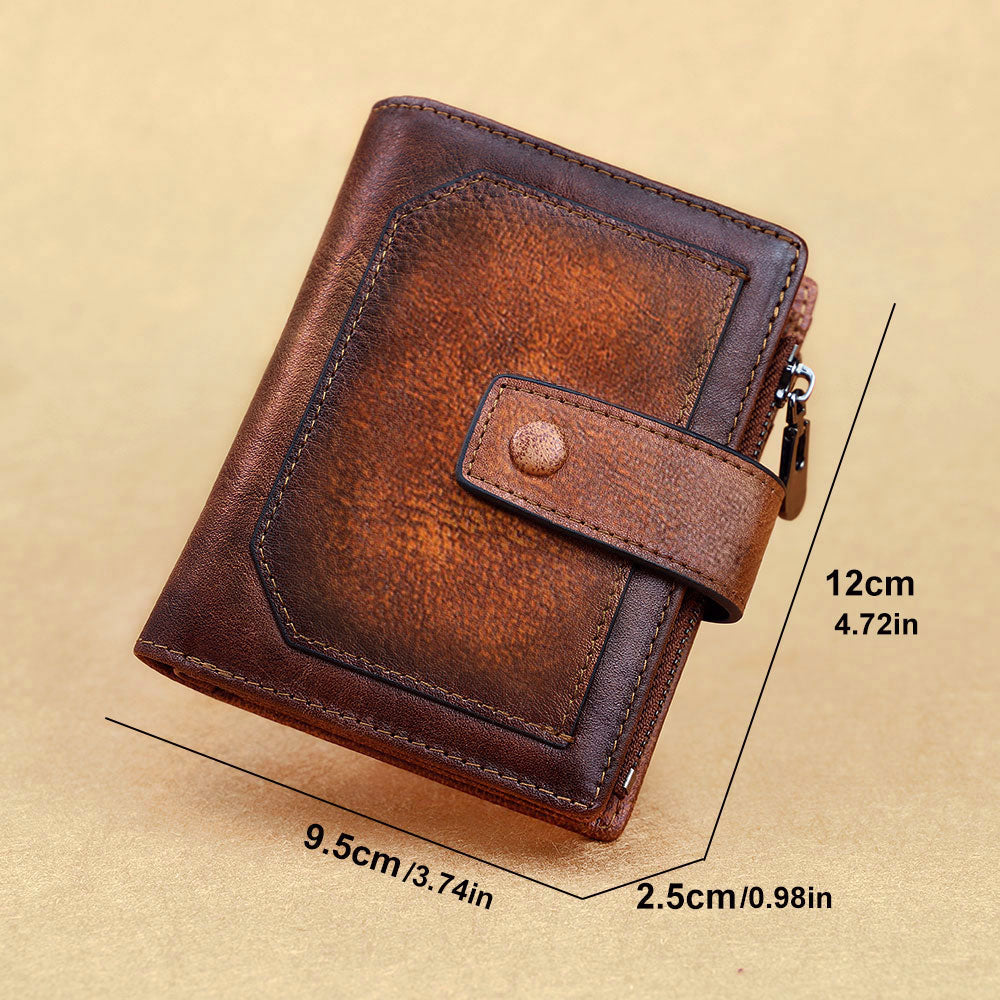 Amazon.com: Real Leather Mens Bifold Wallet RFID Blocking Slim Minimalist  Front Pocket - Thin & Stylish with ID Window in Gift Box (Crazy Horse,  Coffee) : Clothing, Shoes & Jewelry